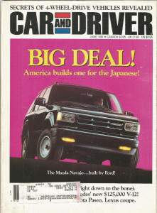 CAR & DRIVER 1991 JUNE - GT40, FORM F. HAWK, XR7, SC400